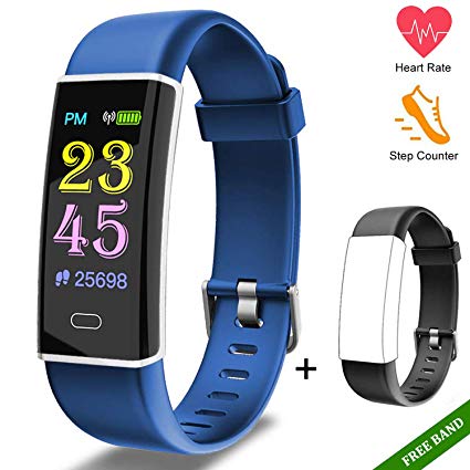 Fitness Tracker Watch-Activity Trackers Health Exercise Watch With Heart Rate Monitor Fitness Watches for Men With Sleep Monitor Step Counter Smart Fitness Band Pedometer Walking for Women kids