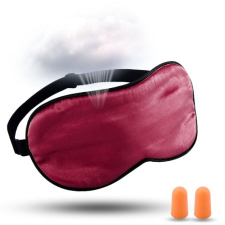 Roybens Breathable Sleep Travel Eye Mask - Soft & Breathable, Ultra Lightweight, Light Blocking Eye Covers for Sleeping, Relaxation, Spa - with Adjustable Strap and Ear Plugs