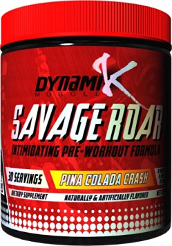 Savage Roar | Dynamik Muscle | Pre-Workout | Formulated By Kai Greene (Pina Colada Crash) - 315g (11.11oz)