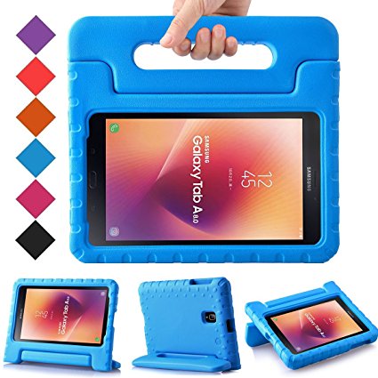 BMOUO Samsung Galaxy Tab A 8.0 2017 Kids Case - EVA ShockProof Light Weight Handle Stand Kids Case Cover for Samsung Galaxy Tab A 8-inch 2017 Release - Blue