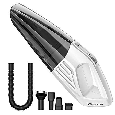 Homasy Lightweight Cordless Handheld Vacuum Portable and Lower Noise Rechargeable Cleaner with 4 Hour Fast Charge Lithium, Wet Dry Dust Busters, Black