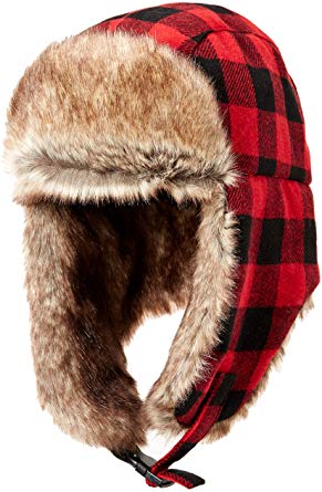 Amazon Essentials Men's Trapper Hat with Faux Fur