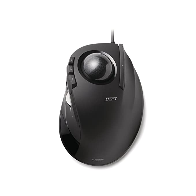 ELECOM Track ball mouse For the index finger 8 button tilt function wired button Black M-DT2URBK