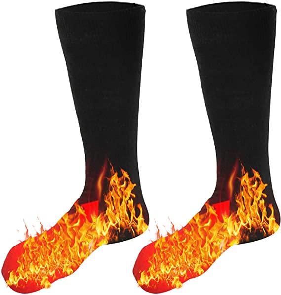 Festnight Heated Socks Foot Warmers, Electric Heating Socks, Washable Battery Heated Socks for Winter Skiing Hiking Fishing Riding