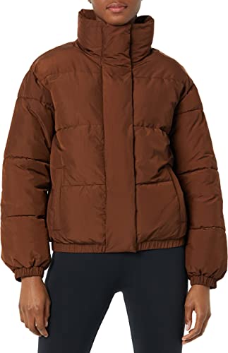 Daily Ritual Women's Relaxed-Fit Mock-Neck Short Puffer Jacket (Available in Plus Size)