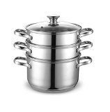 Cook N Home NC-00313 Double Boiler and Steamer Set Stainless Steel
