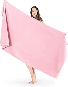 Nine West - Premium Turkish Jumbo Bath Sheet, 100% Turkish Cotton, Quicky Dry, Highly Absorbent & Ultra Comfy Bath Towel Sheets for Hotel & Spa | 40"x80" | (Pink)