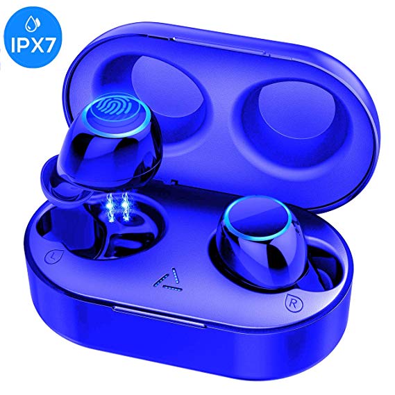 Mpow Bluetooth Headphones, Bluetooth Earphones for Sport, Touch Control/ IPX7/2 Modes/Stereo Sound/Up to 21H Playtime, In Ear Bluetooth Headphones 5.0, True Wireless Bluetooth Earbuds with Mic