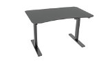 Ergo Elements Adjustable Height Standing Desk with Electric Push Button Black Base 4 by 30 Lava Stone