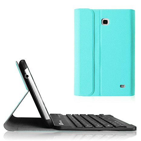 Fintie Blade X1 Samsung Galaxy Tab 4 8.0 Keyboard Case Cover - Ultra Slim Smart Shell Light Weight Stand with Magnetically Detachable Wireless Bluetooth Keyboard, Blue