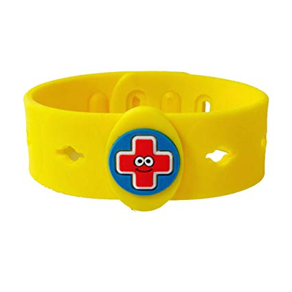AllerMates Food Allergy Kids Medical Charm Wristband - Children's Medic Alert Awareness Bracelet - Band Only