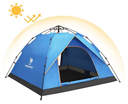 Camel 2-3 Person Family Automatic Hydraulic Tent Instant Pop Up Tent Anti UV Windproof Portable Tents Camping