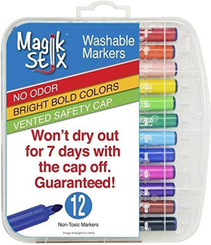 Magic Stix 12pk - Washable markers that won't dry out!