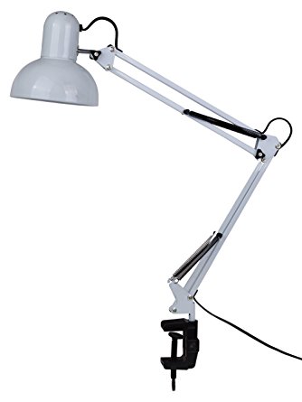 TMS Adjustable Swing Arm Drafting Design Office Studio Clamp Table Desk Lamp Light