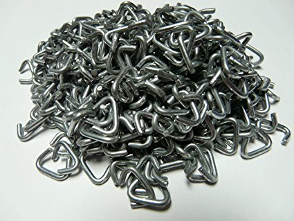 3/8 Galvanized Hog Rings for cages, traps, fencing, sausage casings, upholstery and dozens more uses around the farm & home (500 count bag-3/4LB)