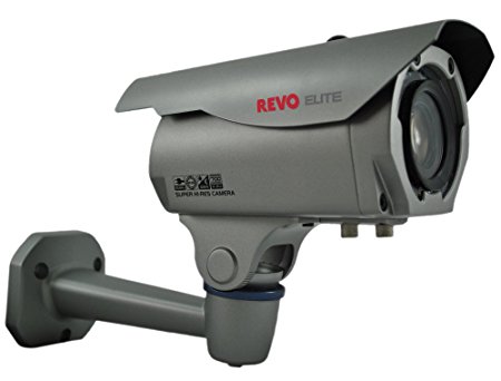 REVO America Indoor/Outdoor Bullet Surveillance Camera - 700TVL 45 IR LED 165ft Night Vision Weather Resistant Varifocal Lens
