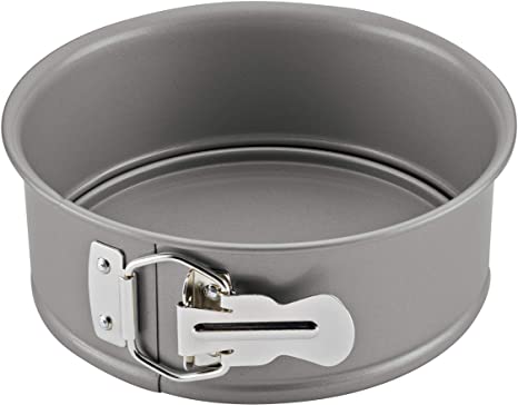 Farberware Specialty Nonstick Bakeware Springform/Fluted Mold Pan, Round, 7 Inch, Gray