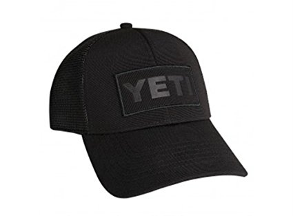 Yeti Black on Black Patch Trucker Hat