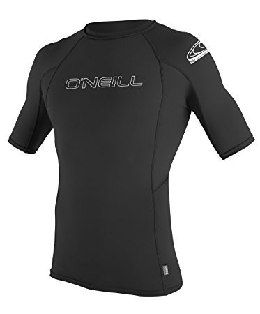 O'Neill Wetsuits Men's UV Sun Protection Basic Skins Short Sleeve Rash Guard Crew Shirt