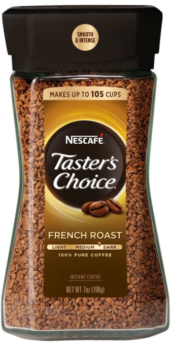 Nescafe Taster's Choice French Roast Instant Coffee, 7-Ounce Glass Bottle (Pack of 3)