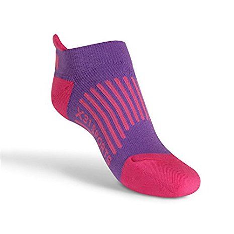 Running Socks for Men or Women by X31 Sports - Cushioned, Low Cut, No Show - Great for Tennis, Trail Running (Pink, Medium) 1 Pair
