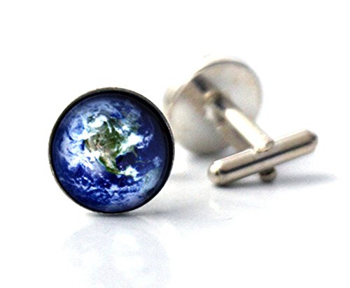 Space Cufflinks with Planet Earth