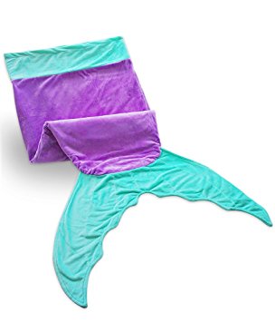 Tysonir Super Soft Shark Sleeping Bag Mermaid Tail Shark Blanket Birthday Present for Boys Girls Christmas gifts (Purple)