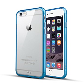 J&D Slim Clear Shield Bumper Case for Apple iPhone 6 Plus – Crystal Blue