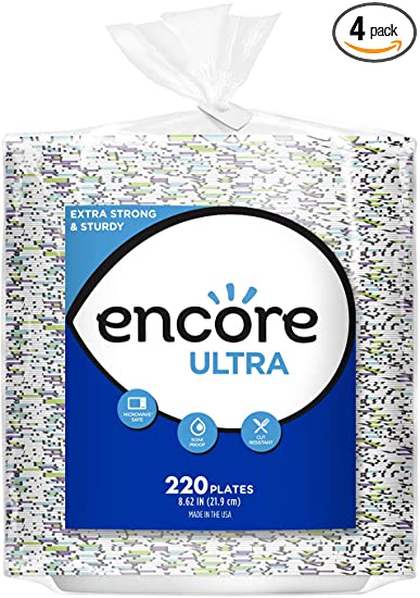 Encore Ultra Paper Plates, 8.62 Inch, 880 Count
