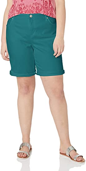 Gloria Vanderbilt Women's Plus Size City Short with Rolled Cuff