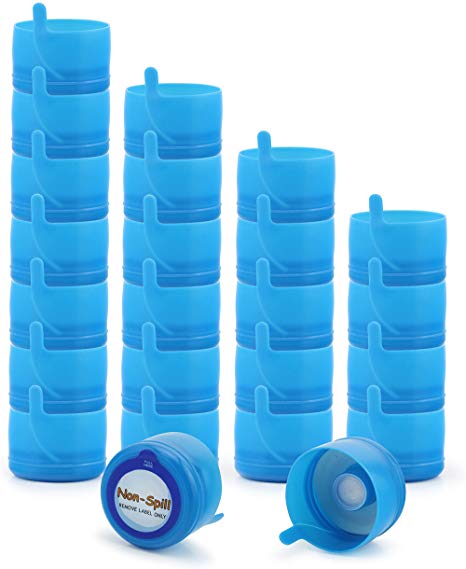 3 and 5 Gallon Water Jug Replacement Caps (24-Pack), Multi-Use Parts Non Spill Lids for Water Dispenser Carboys