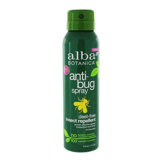 Alba Botanica Deet-Free Insect Repellent Anti-Bug Spray, 4 oz.