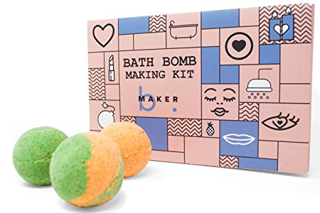 DIY Bath Bomb Making Kit- Everything You Need for Creating Your Own 10 Melon Scented Bath Bombs. Easy to Follow Instruction. Fun for Kids & Teens. Best Gift Ideas!