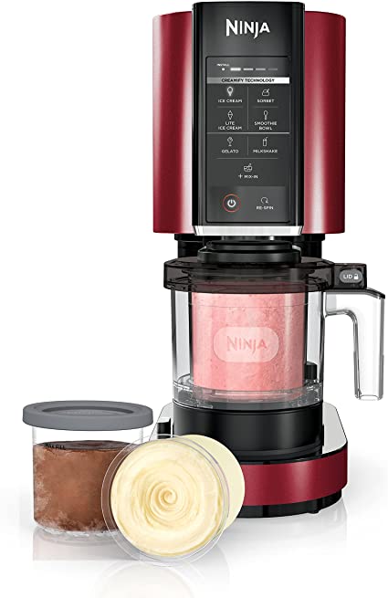 Ninja NC301RD CREAMi, Ice Cream, Gelato, Milkshake, Sorbet, and Smoothie Bowl Maker, 7 One-Touch Programs, Red