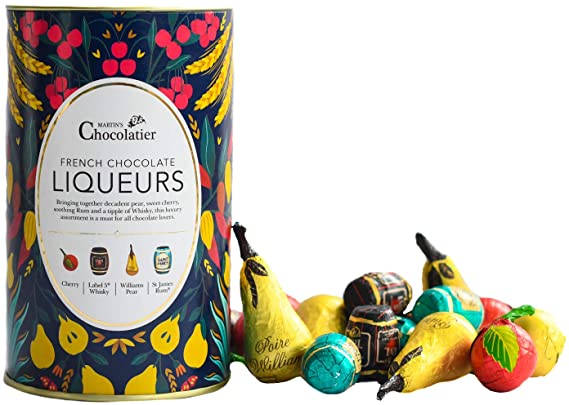 Martins Chocolatier French Chocolate Liqueurs | Vegan Chocolates | Dark Chocolate with Premium Spirit Liquid Centres | Chocolate Gift