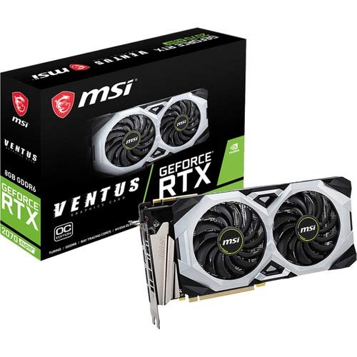 MSI Gaming GeForce RTX 2070 Super 8GB GDRR6 256-bit HDMI/DP NVLink Torx Fan Turing Architecture Overclocked Graphics Card (RTX 2070 Super Ventus OC)