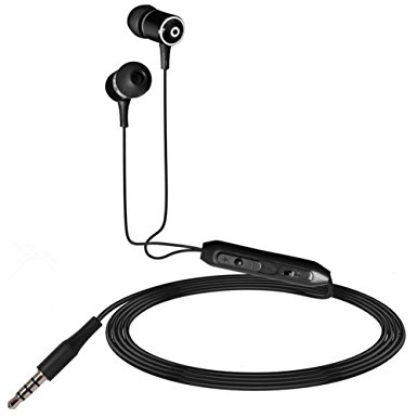 SMARTED Wired Earphones with microphone Remote Control Mic Volume for iPhone/iPod/iPad All Samsung Galaxy S6/S7/Note 4/5/6 (Black)
