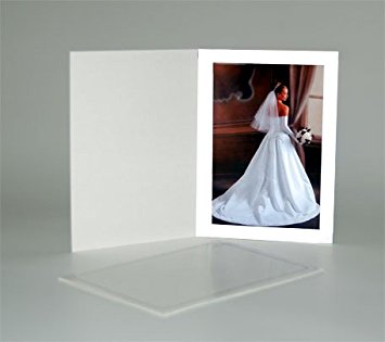 Cardboard Photo Folder for a 4x6 Photo - White Stock - Pack of 100