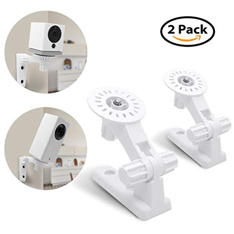Wyze Cam Pan Wall Mount - ALLICAVER Security Mount Bracket for Wyze Cam Pan and Wyze Cam, Special Design for Both Wyze Labs 1080p HD Home Camera (2 Pack, White)