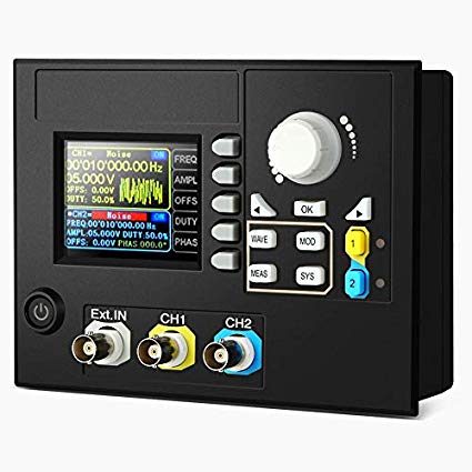 Koolertron 60MHz Embeddable Dual-Channel Function Signal Generator Counter,High Precision DDS Arbitray Waveform Generator Frequency Meter 266MSa/s (60MHz)