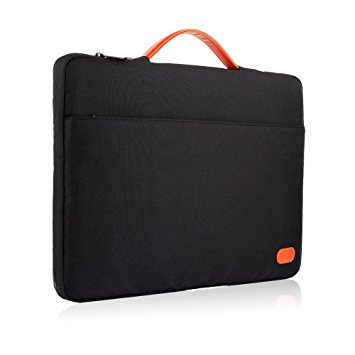 OXA SchockProof Laptop Sleeve Case Bag Cover 12-12.9 Inch for Macbook 12.11"/Surface Pro 234/Ipad Pro 12.9"/Surface 3 with Hand Strap,Outer Pocket,Zipper,Black