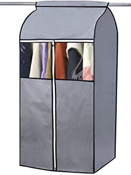 MISSLO 43” Garment Cover for Clothes Storage Hanging Clothing Bags dustproof Coats Suits Jackets Protector for Wardrobe