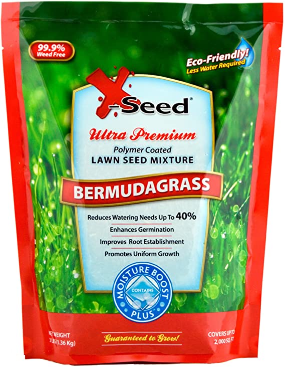 X-Seed Moisture Boost Plus Bermuda Grass Lawn Seed, 3-Pound
