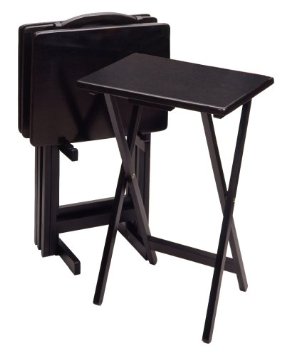 Winsome Wood 5-Piece TV Table Set, Black