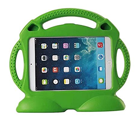 Muze Shock Proof Kids Case 3D Rubbers Carrying Case with Handle for Apple iPad 2/3/4 Generation Tablet