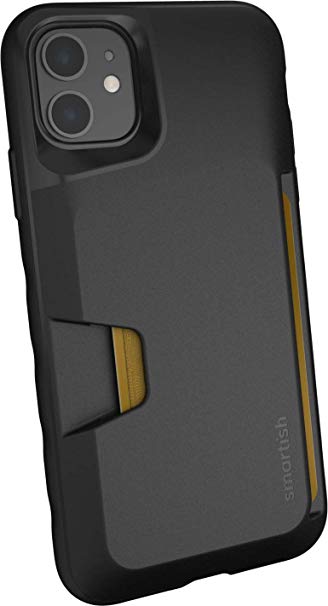 Smartish iPhone 11 Wallet Case - Wallet Slayer Vol. 1 [Slim   Protective] Credit Card Holder (Silk) - Black Tie Affair