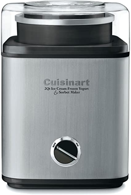 Cuisinart CIM-60PCFR Pure-Indulgence 2-Quart Ice-Cream Maker, Brushed Chrome Renewed