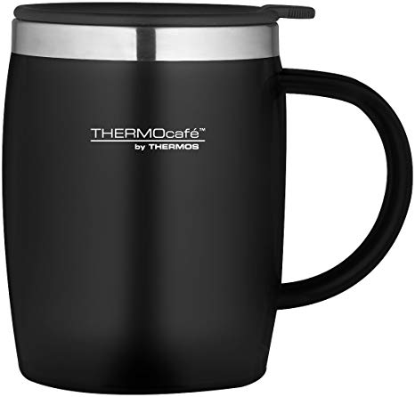 Thermos ThermoCafé Soft Touch Desk Mug, Black, 450 ml