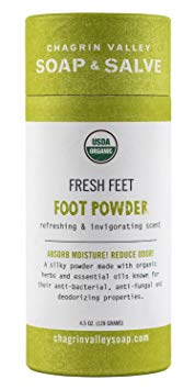Chagrin Valley Soap & Salve, Fresh Feet, Natural and Organic Foot Powder