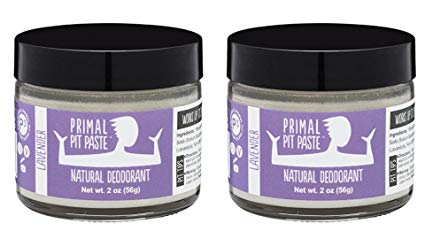 Primal Pit Paste Natural Deodorant Lavender 2 Ounce Jar (Pack Of 2)